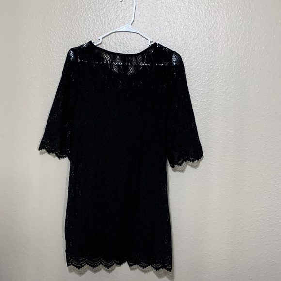 Black Lace Dress Long Sleeves H&M Divided Size 6 - Picture 2 of 6